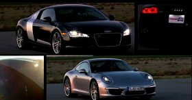 Porsche 911 vs Audi R8 (Track Test Video 2012)