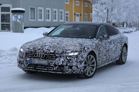 Рестайлинговая версия Audi A7 в защитной пленке попала в объективы Рестайлинговая версия Audi A7 в защитной пленке попала в объективы